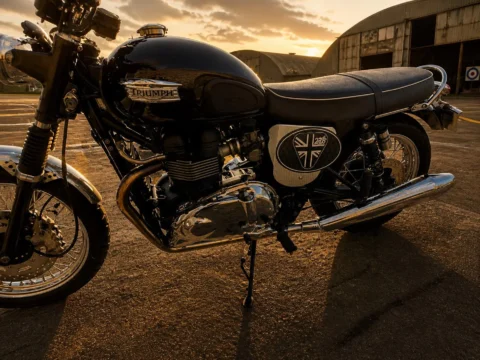 Triumph Bonneville evening profile