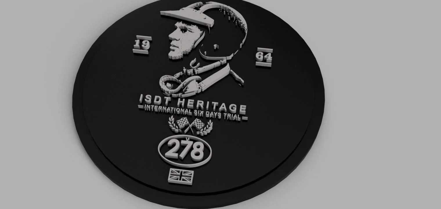 Emblema de moto personalizado — Pieza terminada