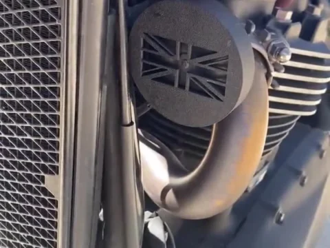 Triumph Horn Cover — Installed